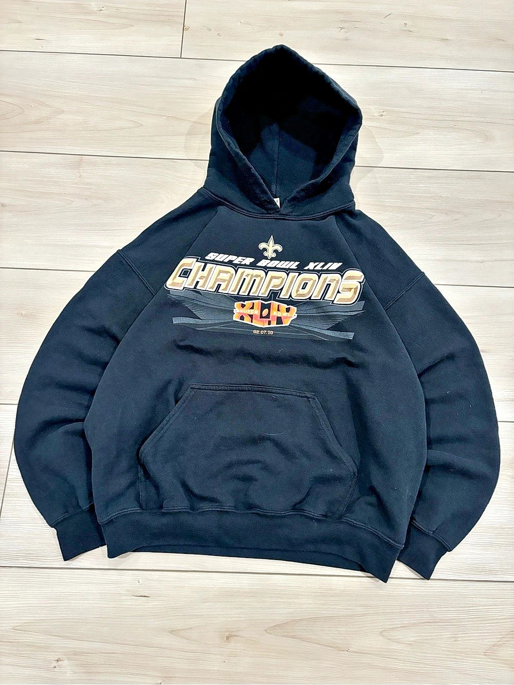 New Orleans Saints 2009 Vintage Super Bowl XLIV Champions Mens hoodie sweatshirt